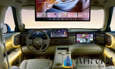 大6座SUV，智己LS9内饰官图发布，2+2+2布局，配冰箱+彩电+大沙发-1