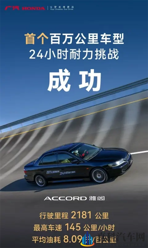 百万公里的老雅阁上演24小时耐力赛:最终行驶2181公里 油耗8升-1