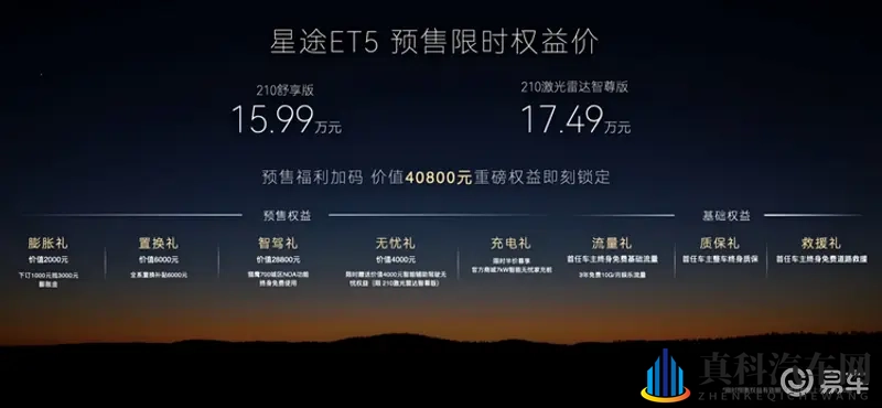 星途ET5预售1599万起,50万级豪华体验触手可及-1