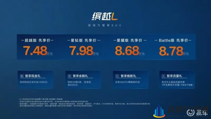 限时先享价748万起 吉利缤越L Battle版登场-1