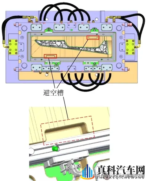 汽车门板麻纤维装饰条一步成型方案-2