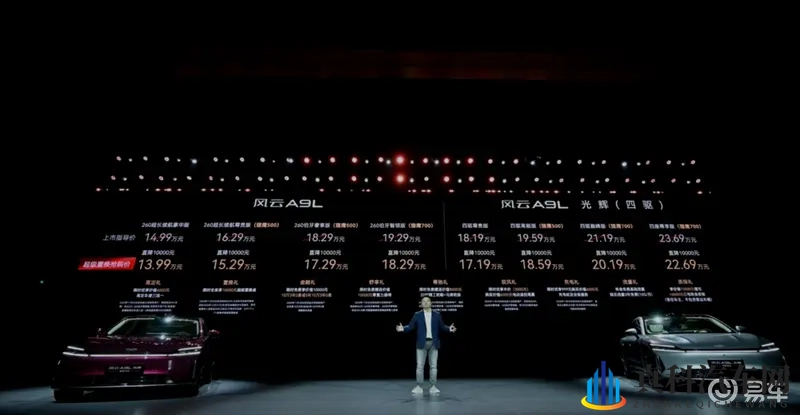 TA的豪华看得见:风云A9L光辉(四驱)最低1719万-1