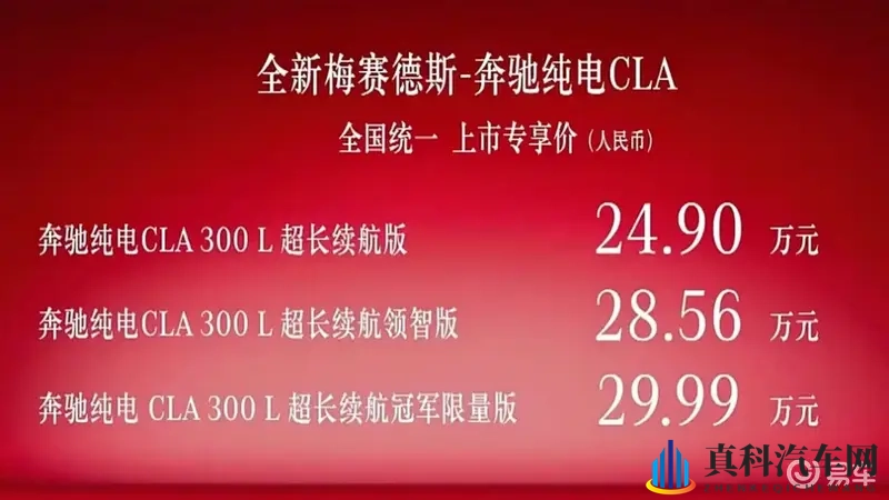 全新梅赛德斯-奔驰纯电CLA上市售24.9万元起-1