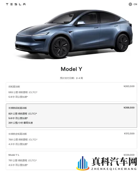 特斯拉Model Y长续航后轮驱动版终于来啦，续航821公里，猛不猛-1