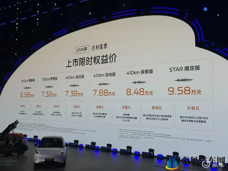 新款吉利星愿正式上市,限时价6.58万元起-1