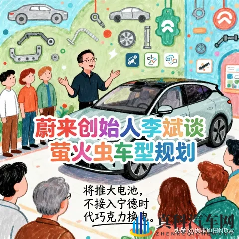 《蔚来李斌放大招!萤火虫车型规划新动向,大电池+独立换电》-1