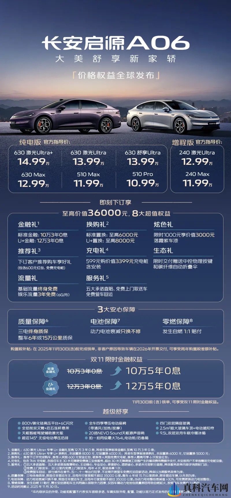 长安启源A06 起售价1099万起-1