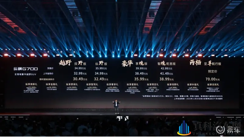 奇瑞布局豪华越野市场,纵横G700售价32.99万元起-1