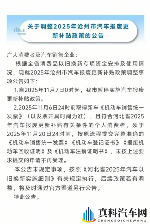 河北4市国补7号停！有报废车的6号前必须开票-1