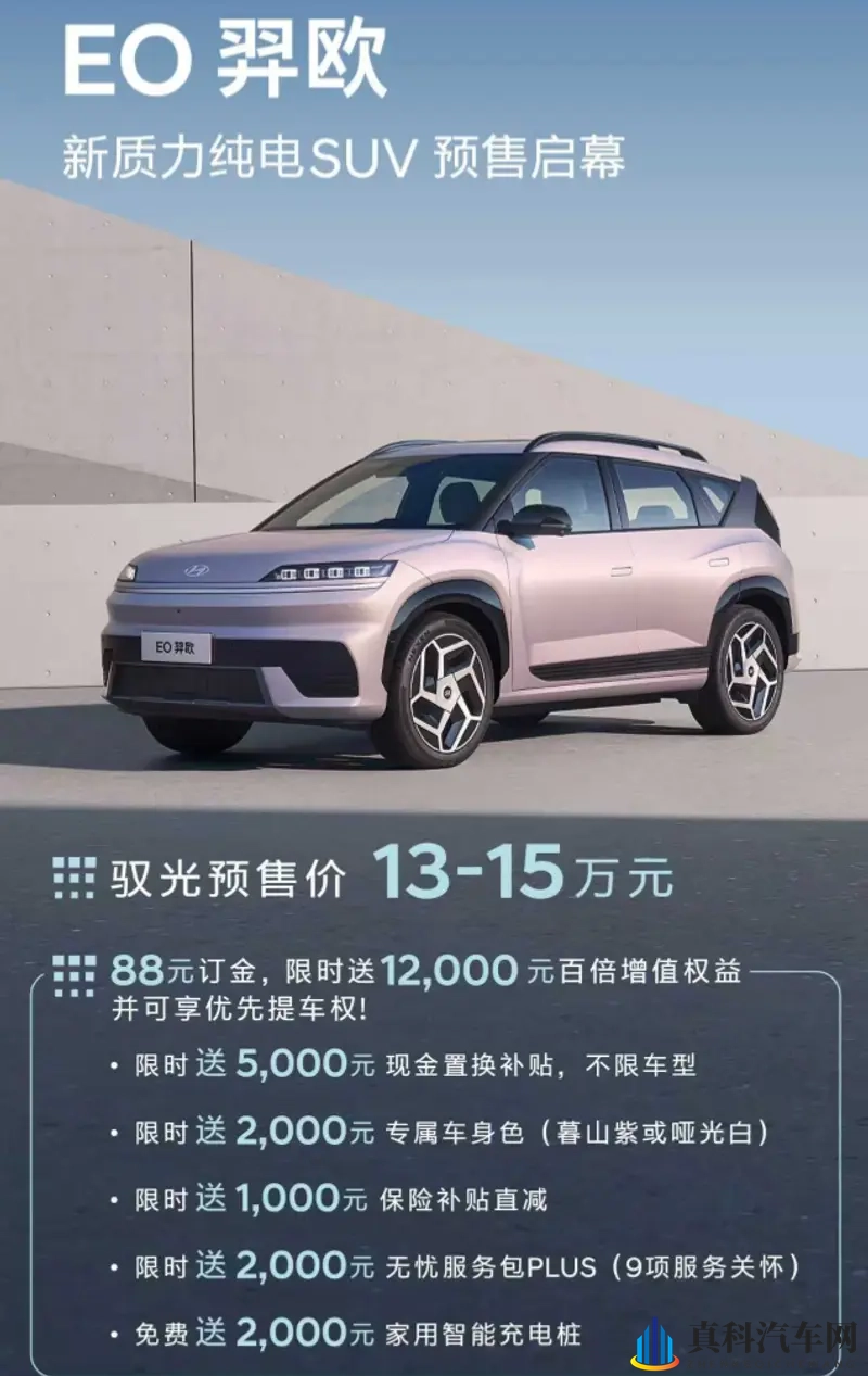 15 万级纯电 SUV 杀疯了！北京现代 EO 羿欧预售-1