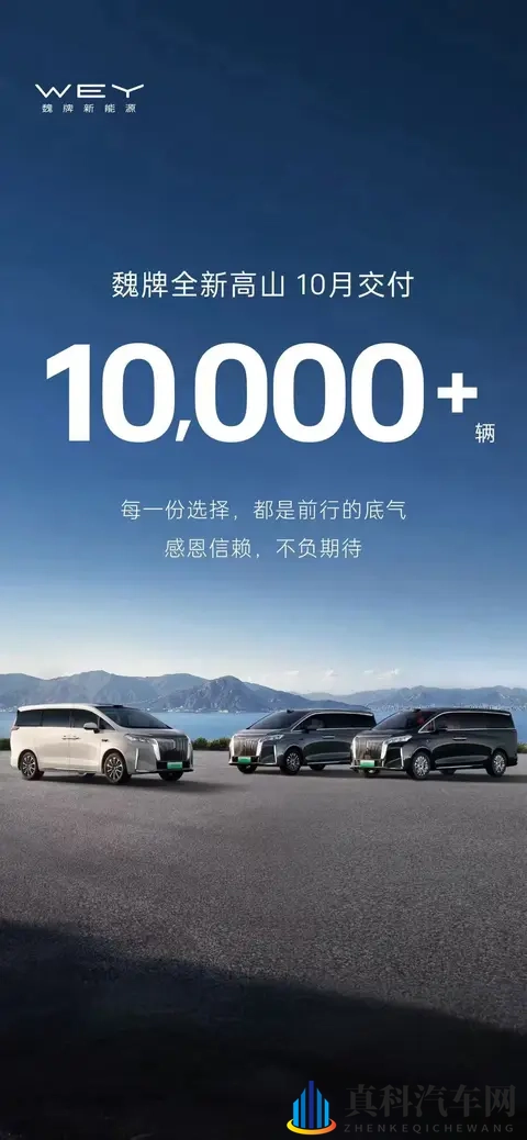 魏建军实话见效,魏牌10月销量同比猛增95%,高山反超腾势D9!-3