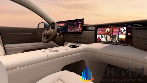 搭载第二排吸顶屏和2+2+2式6座布局,智己LS9内饰官图发布-1