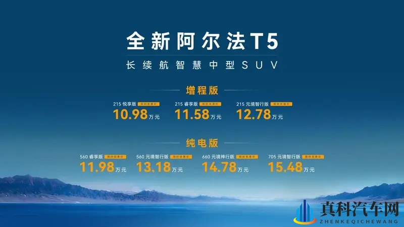 全新阿尔法T5上市10.98万起，最像纯电的增程车来了！-1