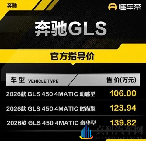 2026款奔驰GLS上市！106万起增配不涨价，奔驰能给你的不仅是面子-3