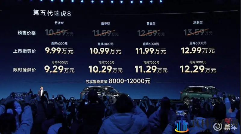新平台，新设计，奇瑞瑞虎8上市，售价929万起-1