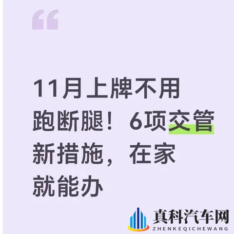 11月上牌不用跑断腿！6项交管新措施，在家就能办-1