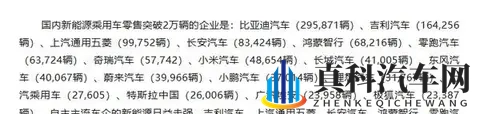 国内有17家车企新能源月销突破2万辆 鸿蒙和小米在列-2